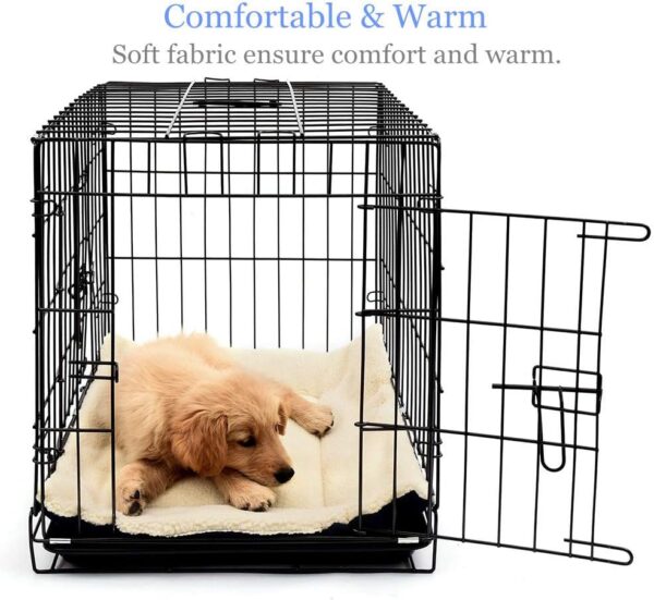 DERICOR Dog Bed Dog Crate Bed Plush 24" UK Machine Washable - Image 2