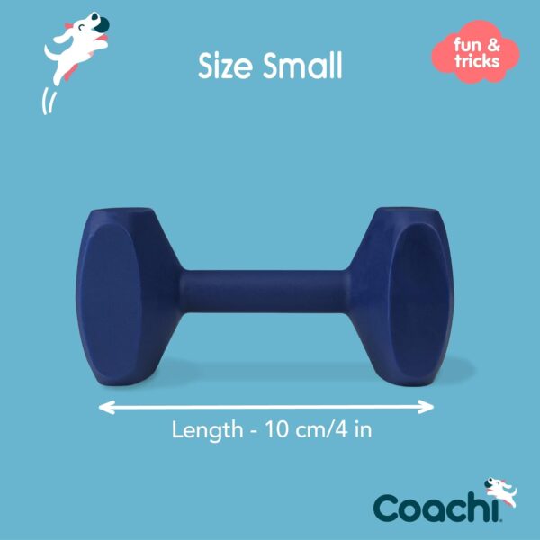 Coachi Training Dumbbell,Floats, Long Distance Throwing,Classic Retrieval Toy, Gundog and Puppy Training. Dog Accessory,Super Tough & Strong,Suitable for Small Dogs and Puppies,Navy - Image 4