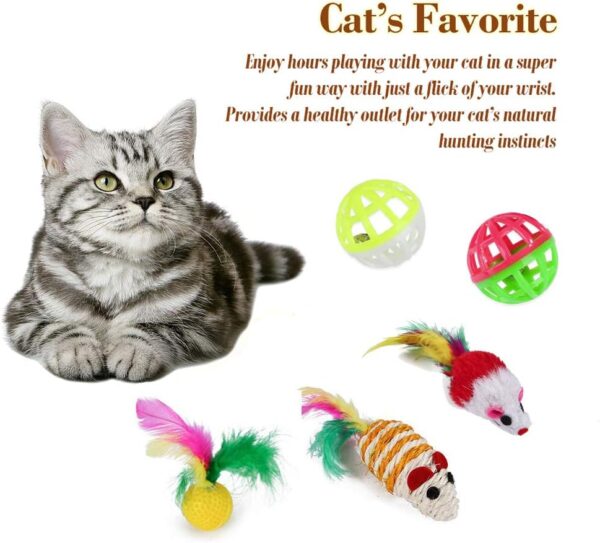 WeFine Cat Toys 20Pcs Kitten Toys Cat Interactive Toys Set for Indoor Cats - Image 2