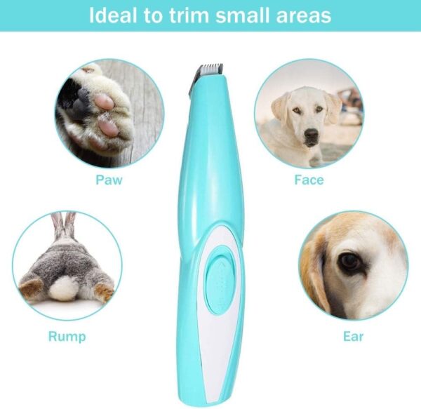 Dog Grooming Clipper,USB Rechargeable Pet Dog Foot Hair Trimmer Cordless Low Noise for dog Cats Butt Ear Eyes Hair Cutter Paws - Image 6