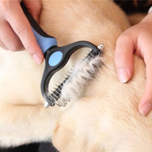 AYR Pet Brush for Grooming and Metal Comb Combo, Cat Brush Dog Brush managed shedding, Grooming supplies, Undercoat rake, Dematting and Deshedding Brush tool for Dogs for Long matted haired pets - Image 6