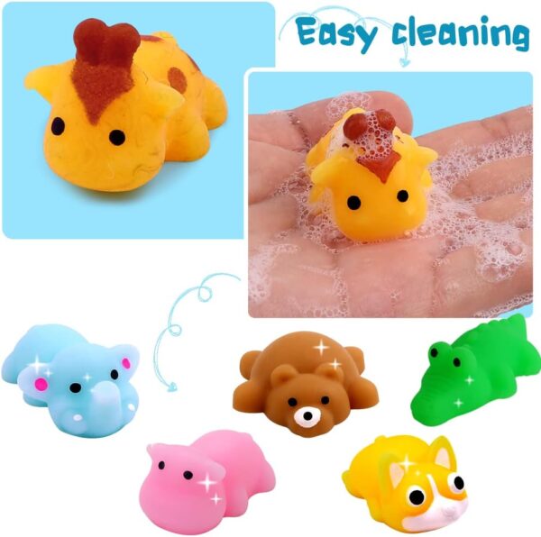 DIYDEC 18pcs Mochi Squishy Toys, Mini Jungle Animals Squishies Soft Squeeze Fidget Toys Kawaii Stress Relief Toys Party Bags Fillers for Boys Girls Birthday Party Favors - Image 4