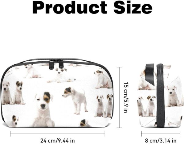 Cosmetic Bag for Women, Adorable Roomy Makeup Bags Travel Water Resistant Toiletry Bag Accessories Organizer, Dog Animal Pet - Image 5