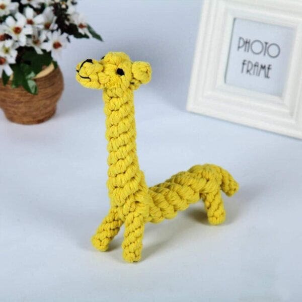 Dog Pet Puppy Chew Toys for Teething Boredom Dogs Rope Ball Knot Training Teeth Dogs Treats Toys for Small Middle Dog (Giraffe) - Image 7