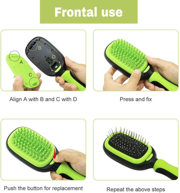 EMK Sports Dog Brush & Cat Brush 5 in 1 Pet Grooming Kit Shedding De-matting Slicker Comb For Undercoat Long Short Haired Small Medium Large-Pet Hair Remover Dog Accessories - Image 2