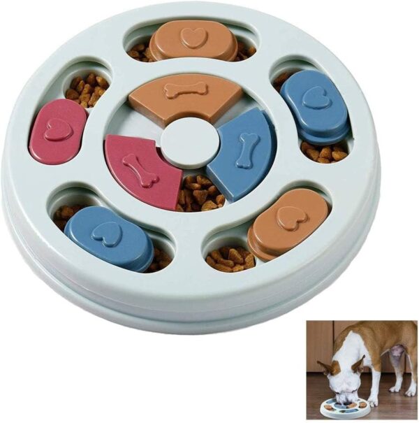 TSKDKIT Dog Treat Puzzle Toy Pet Interactive Feeder Toy Dog Puzzle Feeder Training Game Pet Food Dispenser Slow Feeder Bowl with non-slip Pet Interactive Toy for Improve Dog's IQ - Image 9