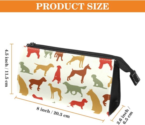 Cosmetic Bags for Women, Makeup Bag Travel Toiletry Bag Accessories Organizer, Pet Animal Dogs - Image 2