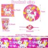 Cat Party Supplies, Kitten Cat Party Tableware 81Pcs Cat Birthday Party Supplies Cartoon Cat Decorations Includes Cat Party Plates Cups Napkins Tablecloth For Children's Birthday Serve 20 - Image 2