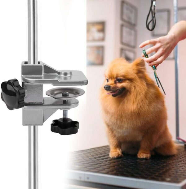 Pet Grooming Table Arms Clamp - Metal Dog Grooming Table Arm H Bar Clamp Holder Aid Accessory Hair Dryer Clamp Clip Pet Grooming Table accessories(Inner Dia 2.3×2.3cm) - Image 2