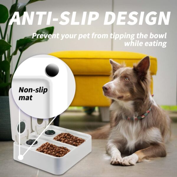 ALL FOR PAWS Automatic Cat Feeder With Timer, 2 Meals Automatic Pet Feeder with Ice Pack, Dry and Wet Cat Food Dispenser with 48-Hour Timer for Dogs and Cats - Image 6