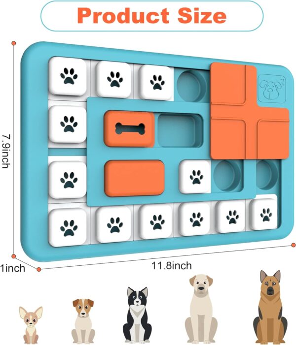 IOKHEIRA Dog Puzzle Toys Dog Puzzle Slow Feeder Toy Interactive Dog Toys, Puppy Treat Dispenser Toy with Squeaky and Non-Slip Design, Interactive Dog Puzzle Toys for IQ Training - Image 6