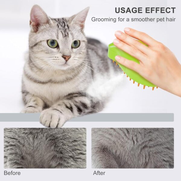 Hodlvant Pet Grooming Brush,Anti Flying Hair Pet Hair Brush for Removing Tangled Hair, Rechargeable Steamy/Massage/Grooming Comb, Silicone Pet Hair Self Cleaning Beauty Brush for all Cat Dog - Image 8