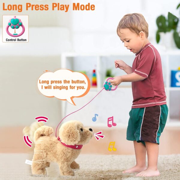 Walking Dog Toys for Kids, Interactive Electronic Pets Dog with Walking Talking Barking Repeating Singing on Lead, Realistic Robot Puppy Dog Toy Present Gifts for 2 3 4 5 Years Old Girls Boys Kids - Image 5