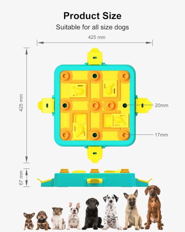 LACCEN Dog Puzzle Toys - Level 3 in 1 Interactive Dog Toy for IQ Training Reduce Boredom, Dog Treat Dispenser Toy Slow Feeder, Funny Brain Stimulating Games for Large Medium Small Dogs - Image 6