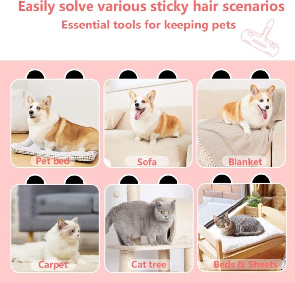 ACE2ACE Pet Hair Remover, Reusable Lint Roller Furniture Remover, Animal Hair Removal Brush for Dogs and Cats, Easy to Clean Pet Fur from Sofa, Carpet, Furniture, Bedding - Image 5