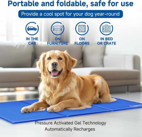 2024 Newest Dog Cooling Mat, Pet Cooling Mat for Dogs Non-Toxic Gel Self Cooling Pad for Cats, Pet Cool Mat Dog Cool Pad for Crates, Kennels and Beds Perfect for Hot Summer Days, XL (60 * 90CM) - Image 3