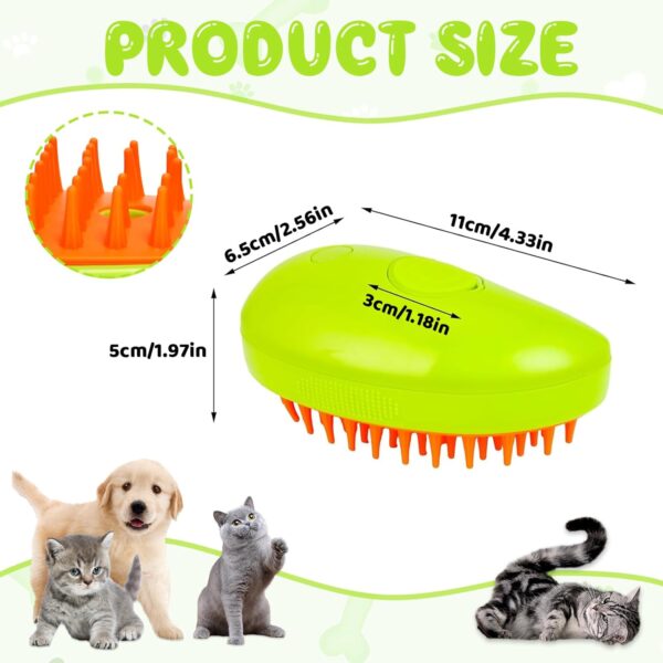 71Nmly Cat Steam Brush 3 In1 Steamy Cat Brush Self Cleaning Steam Cat Brush Rechargeable Cat Grooming Brush Multifunctional Cat Grooming Brush,Electric Pet Brush,Pet Hair Removal Comb - Image 6