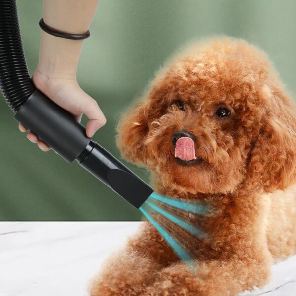 AHWOiHS Dog Hair Dryer Dog Grooming Dryer 2800W Dog Blaster Dryer Pet Dryer Blower Stepless Speed Professional Pet Grooming Hair Dryer with 4 Different Nozzles for Dog Cat (Black) - Image 7