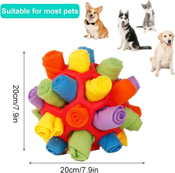 Jetisva Snuffle Ball for Dogs Foraging,Interactive Dog Toys,Dog Enrichment Toy,Soft Dog Treat Ball Dispenser,Soft Dog Puzzle Toy,Dog Brain Stimulating Toys for Small Pet Puppy Intellectual Training - Image 2