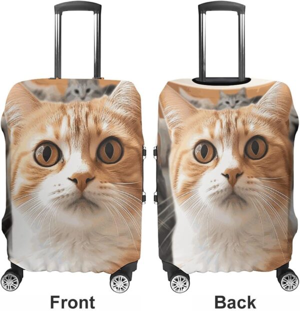 DJUETRUI Travel Luggage Cover Washable Suitcase Cover Funny Pet Cat Fashion Suitcase Protector Carry On Luggage Covers Protector Suitcase Fits 19"-32" Luggage, Funny Pet Cat, L - Image 3