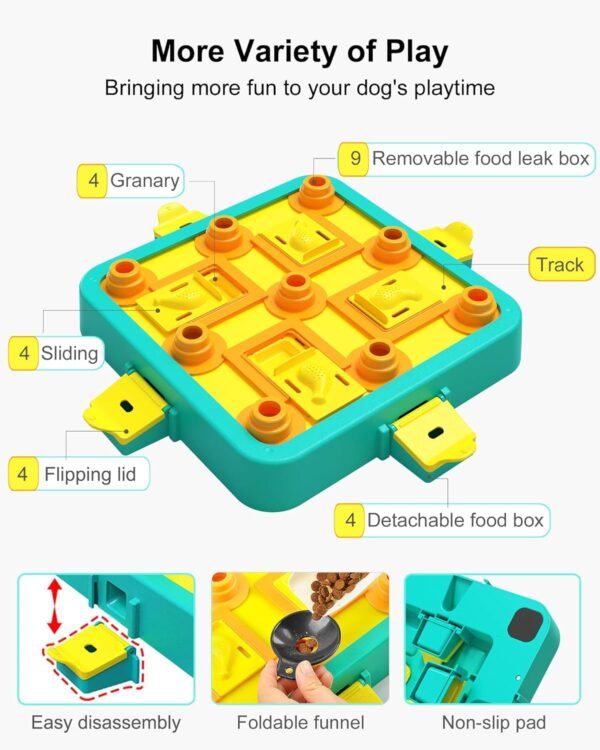 LACCEN Dog Puzzle Toys - Level 3 in 1 Interactive Dog Toy for IQ Training Reduce Boredom, Dog Treat Dispenser Toy Slow Feeder, Funny Brain Stimulating Games for Large Medium Small Dogs - Image 5