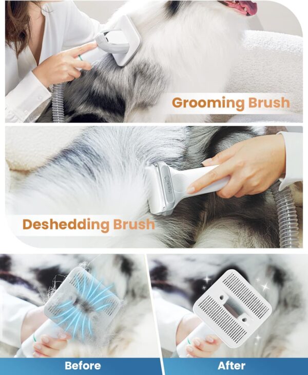 Generic Dog Grooming Kit with Vacuum, Dog Clippers, Suction 99% Pet Hair, Professional Pet Grooming Kit with 5 Proven Tools for Shedding Grooming, Cat Dog Grooming Vacuum Kit, 1.2L - Image 5