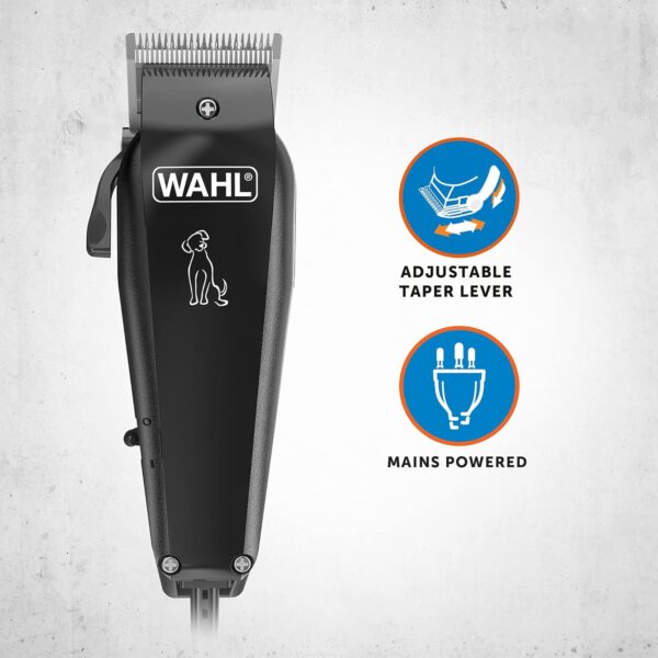 WAHL Dog Clippers, Multi Cut Dog Cat Grooming Kit, Full Pet Coat, Low Noise Corded, Pets At Home, Rust Resistant, High Carbon Steel Blades are Precision Ground, Light 100 gr, Black - Image 2