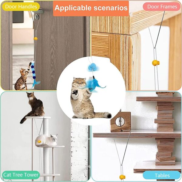 7 Pcs Self-Play Hanging Door Cat Toys for indoor Cats Adult Kitten Toys, Interactive Cat Toys Mouse for Hunting Exercise Cat Boredom Breakers - Image 6