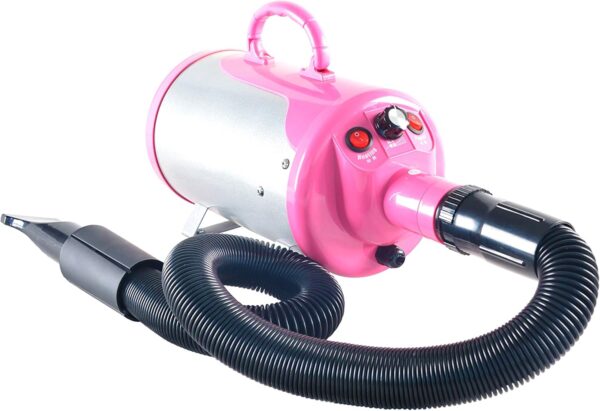 Gravitis Pet Supplies 2800w Professional Pet Hair Dryer with Hose – A Powerful but Quiet Dog Dryer with Variable Speed (Pink) - Image 4