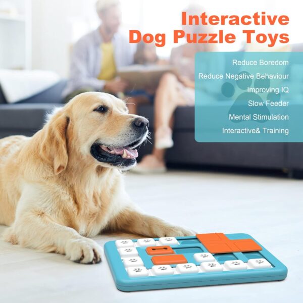 IOKHEIRA Dog Puzzle Toys Dog Puzzle Slow Feeder Toy Interactive Dog Toys, Puppy Treat Dispenser Toy with Squeaky and Non-Slip Design, Interactive Dog Puzzle Toys for IQ Training - Image 3