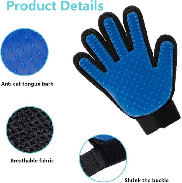 ZHIHUITL Pet Dog Cat Grooming Glove,Pet Glove,Animal Hair Removal Glove,Cat Dog Brush Glove,Cat Dog Brush Glove,Animal Hair Cleaning Glove,For Massage and Cleaning Pets, Effective Hair Care - Image 3