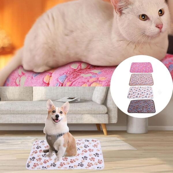 YSBCNK Washable Dog Blanket Small - 40x60cm Waterproof Blanket for Puppy and Medium Cats, Patterned Pet Throw Blankets Protect Bed and Couch Sofa with Soft Plush, Washable, Warm And Cozy Pet Blankets - Image 6