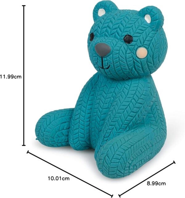 Petface (Little Petface) Teddy Bear, Latex Chew Dog Toy, Blue - Image 8