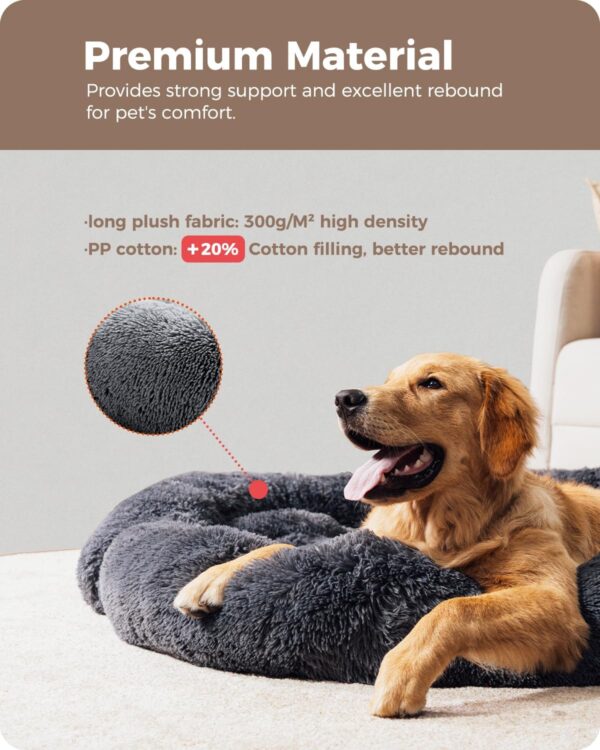 PAWZ Road Fluffy Dog Couch Bed, Modular Dog Bed for X-Large Dogs, Calming Dog Sofa, Dog Mat Furniture Protector(XL 115 cm, Fit Pet 45 kg, Camel) - Image 5