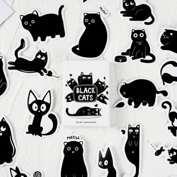 Cat Stickers,30PCS Funny Cat Stickers,Cute Cat Scrapbook Stickers,Kawaii Cat Stickers Kit, Scrapbooking Supplies Cute Journaling Stickers for DIY Crafts, Laptops, Journal, Gifts for Adult, Child - Image 7