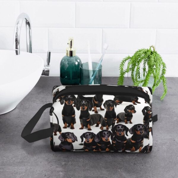 KoNsev Dachshund Weiner Pet Dog Travel Toiletry Bag For Men&Women Accessories Organizer, Tiny Coin Purse Wallet, Little Pouch, Dachshund Weiner Pet Dog, One Size - Image 6