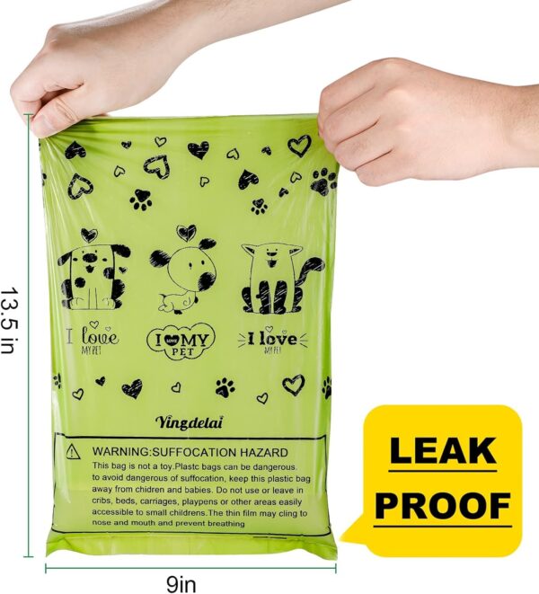 Dog Poo Bags - 540 Counts Biodegradable Poop Waste Bag Refill Rolls for Dogs include 1 Adjustable Dispenser | Scented - Image 4