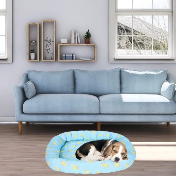 GLAITC Dog Cooling Bed Mats, 45x40cm Pet Cooling Mat Self Cooling Pad Cool Mat for Dog Summer Sleeping Mattress Ice Silk Cooling Mat for Dogs Cats Pets (Blue) - Image 4