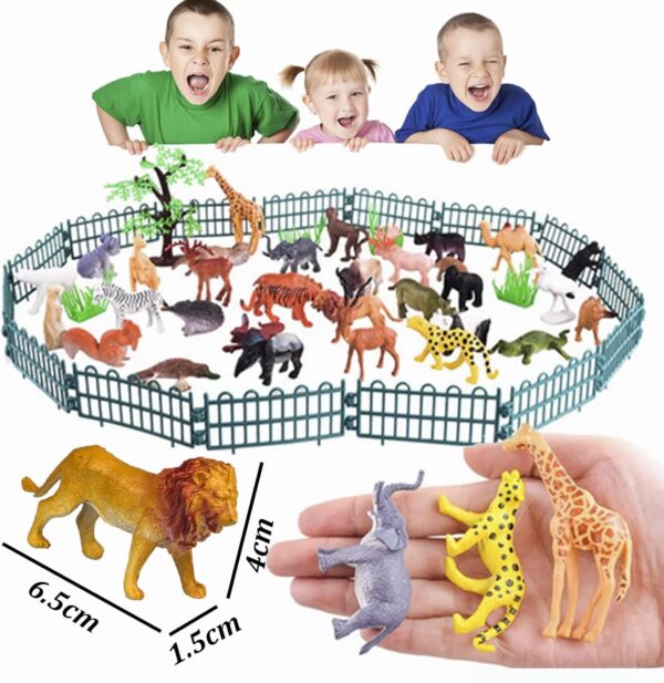 PEPOYO AI Animals Toys for Kids 32 Pieces Zoo Animal Figures Toddler Learning Toys Wildlife Jungle Farm Animals Toys - Image 2