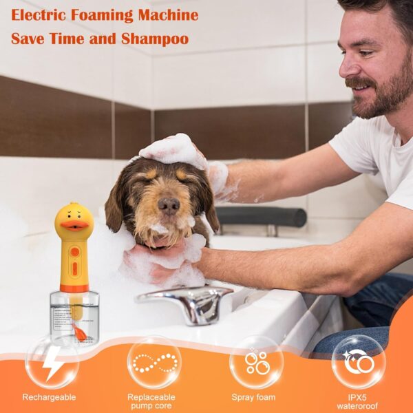 SweetNook Electric Foaming Shampoo Dispenser for Dog and Cat Bathing, Soap Dispenser for Pet Bathing, Bathroom, Kitchen Sink, Toilet Cleaning - Image 6