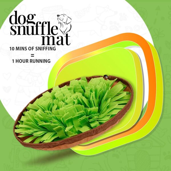 Snuffle Mat for Dogs & Puppies - Washable Training Puzzle Toy for Large & Small Dogs - Game for Boredom & Feeding Mat for Dogs Brain Stimulation & Stress Relief - Pet Foraging Mat for Smell Training - Image 2