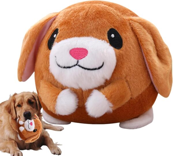 Shxiuminy Pet Plush Toy,Dog Ball Bouncing Toy For Pets,Cats,Small And Medium Dogs (Brown) - Image 2