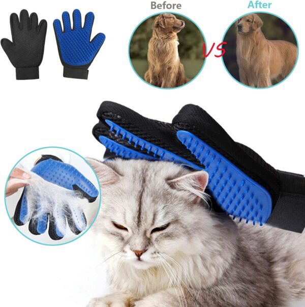 ZHIHUITL Pet Dog Cat Grooming Glove,Pet Glove,Animal Hair Removal Glove,Cat Dog Brush Glove,Cat Dog Brush Glove,Animal Hair Cleaning Glove,For Massage and Cleaning Pets, Effective Hair Care - Image 4