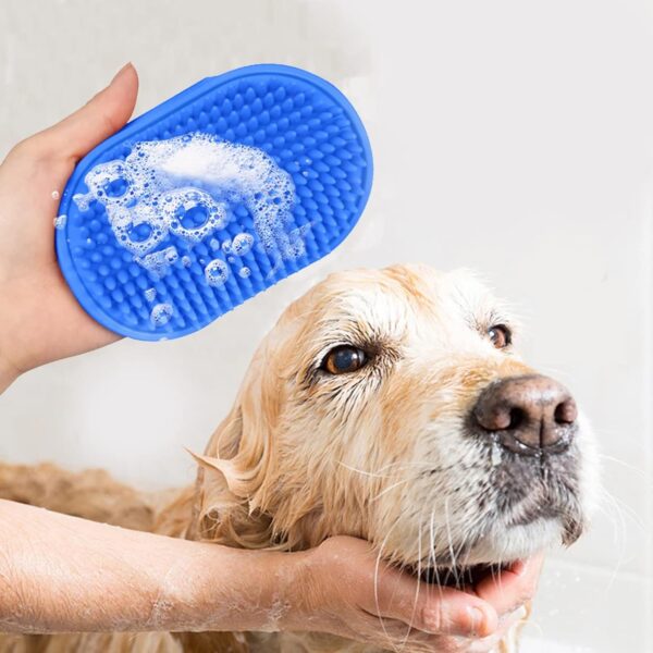 D.A.Y. Republic Dog Grooming Rubber Pet Mitt, Flexible Mitt that Stimulates Skin and Removes Loose Fur, Mess-free Suitable for Both Wet Dry Perfect Dogs, Cats, Rabbits with Long/Short/Curly Hair - Image 5