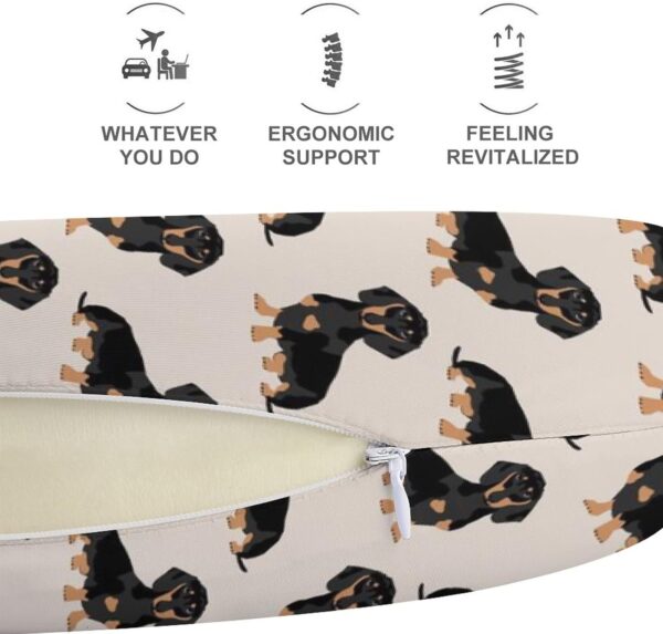 Weiner Dog Pet Dogs Neck Pillow for Travel Memory Foam U Shaped Support Cushion Plane Pillows Train Car Office - Image 5