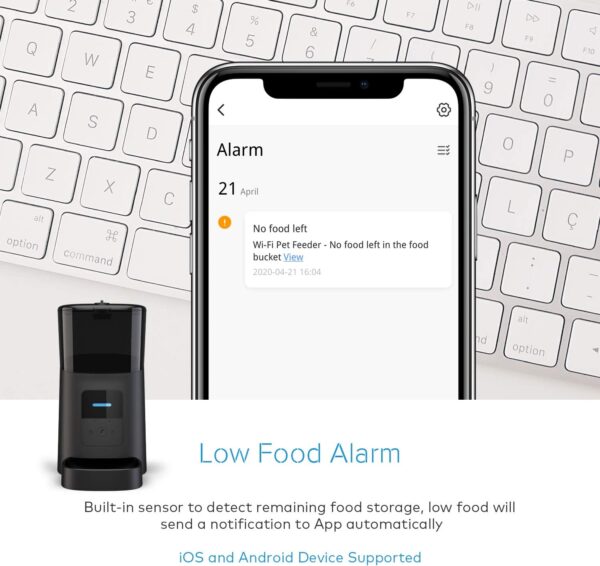 Automatic Dog Cat Smart Pet Feeder Wifi Mobile Phone App Remote Control Timer Feeding & Watering Supplies for Cats and Dogs Smart Feed and Voice Recorder Mobile Phone Control - Image 6