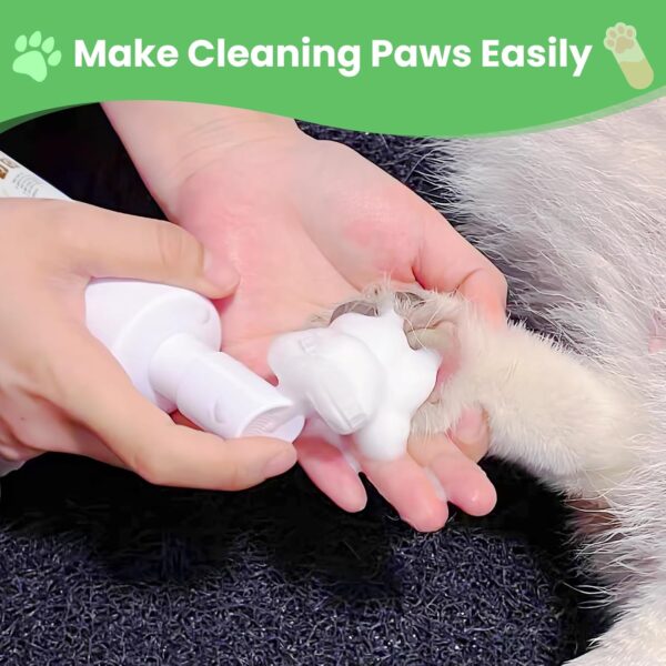 Tinioey Paw Cleaner for Dogs and Cats | Clean Paws No-rinse Foaming Cleanser| Dog Paw Brush Paw Scrubber| Cat Paw Cleaner Pet Paw Cleaner, Paw Claw Care - Image 2