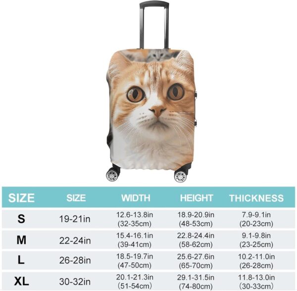 DJUETRUI Travel Luggage Cover Washable Suitcase Cover Funny Pet Cat Fashion Suitcase Protector Carry On Luggage Covers Protector Suitcase Fits 19"-32" Luggage, Funny Pet Cat, L - Image 2