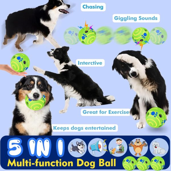 TAUCHGOE Giggle Ball for Dogs Interactive Dog toys Indestructible Dog Balls toy Balls for Dogs for Relieve Anxiety and Boredom - Image 3