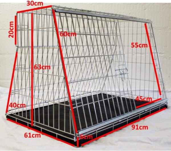 Pet World 36 inch Cat Puppy Dog Travel crate cage Slopped rear and front to get the most from your boots space - Image 2